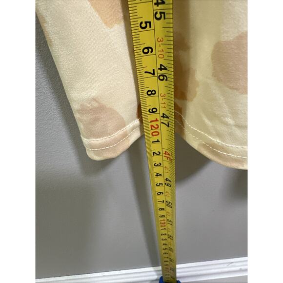 Abercrombie & Fitch Midi Dress SP Yellow Floral Long Sleeve Keyhole Wedding‎ - Picture 7 of 8